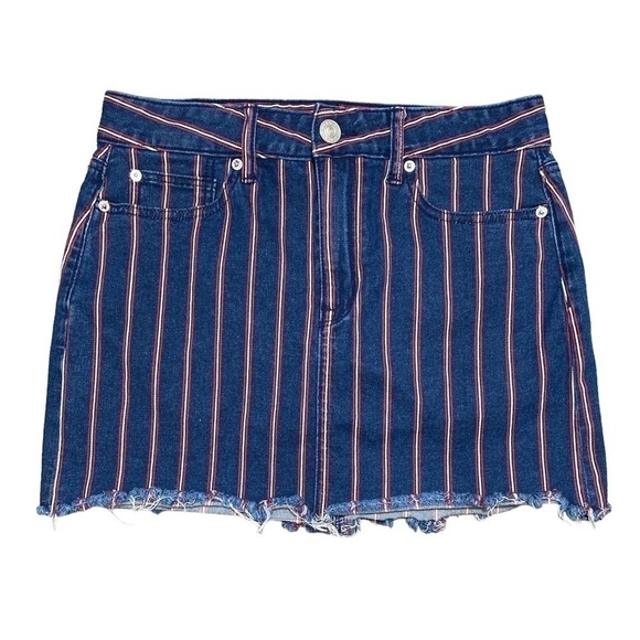 AMERICAN Eagle Outfitters Super Stretch Stripe Skirt Women’s 8 - Picture 1 of 8